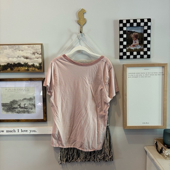 universal thread striped cotton fitted tee - Picture 4 of 6